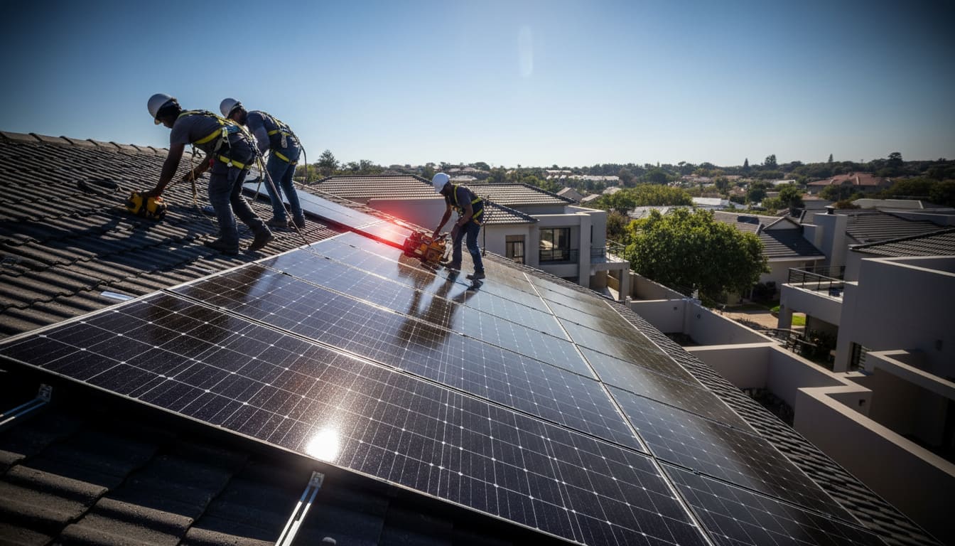 Large rooftop solar installation